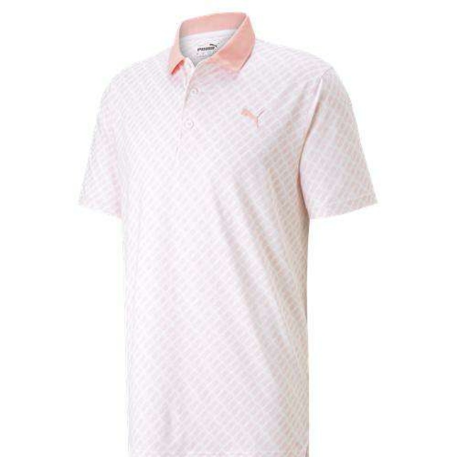 Shirts * | Puma Mattr Pineapples Golf Polo Shirt 538992 Flamingo Pink 08