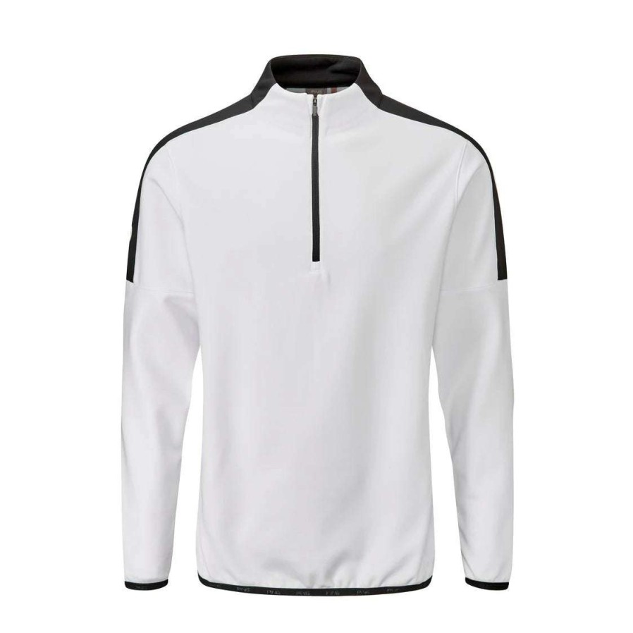 Mid Layers * | Ping Frankie 1/2-Zip Golf Mid Layer P03547 White/Black