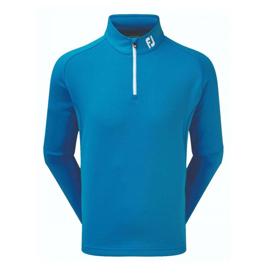 Mid Layers * | Footjoy Solid Knit Chillout Golf Pullover 90148 Cobalt