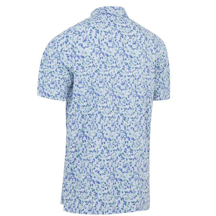 Shirts * | Callaway Filtered Floral Print Golf Polo Shirt Cgksc0B1 Bright White 100