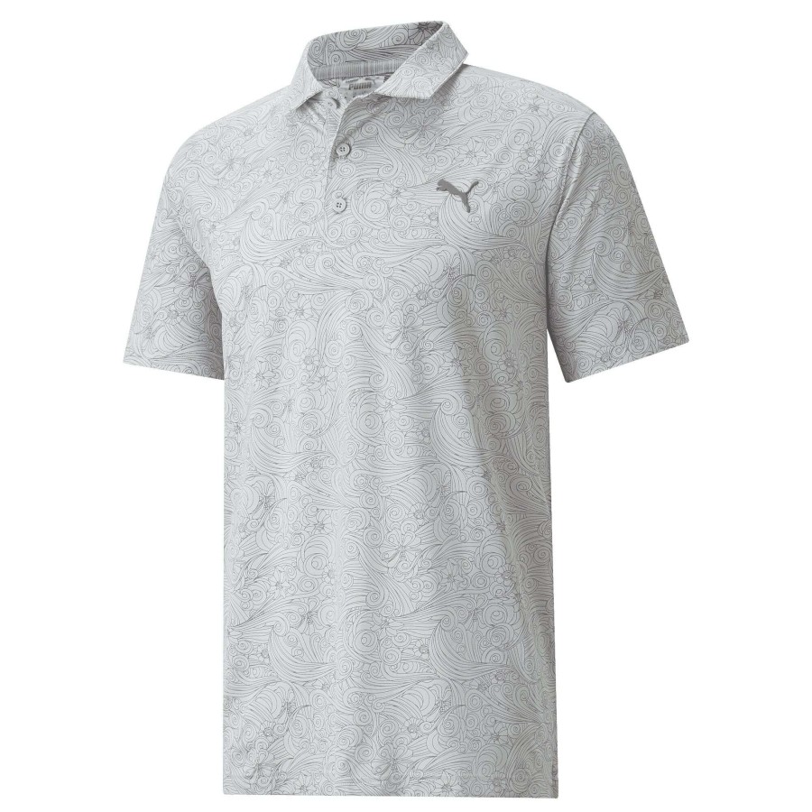 Shirts * | Puma Mattr Gust O' Wind Golf Polo Shirt 533850 High Rise/Quiet Shade 01