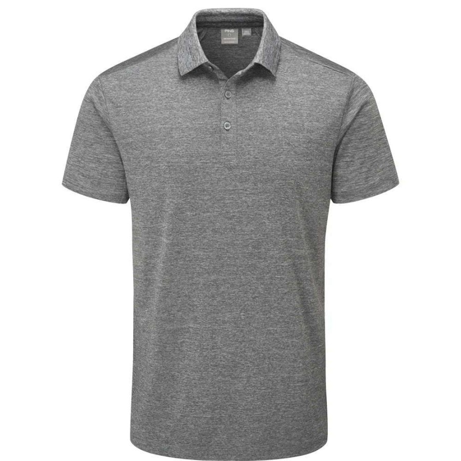 Shirts * | Ping Lindum Golf Polo Shirt P03464 Charcoal Marl