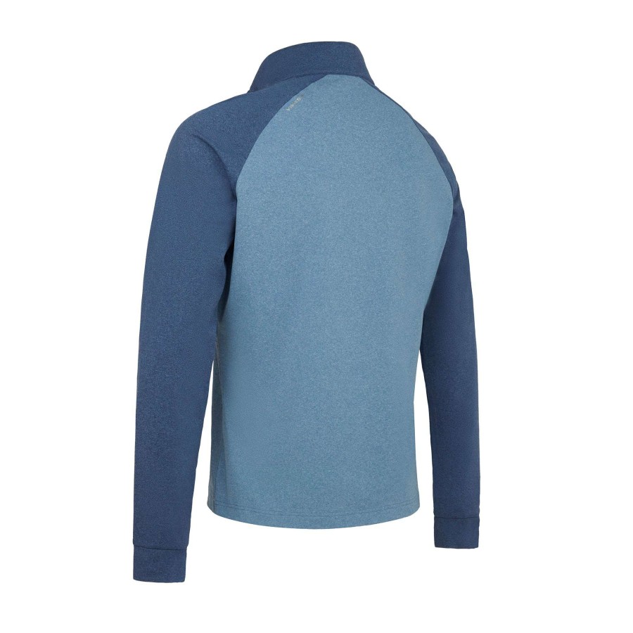 Mid Layers * | Callaway Chev Print Chillout Golf Pullover Cgjsc0R5 Peacoat Heather 484