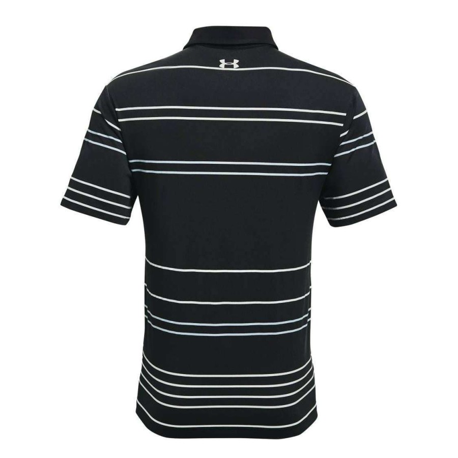 Shirts * | Under Armour Playoff 2.0 Pitch Stripe Golf Polo Shirt 1327037 Black 027