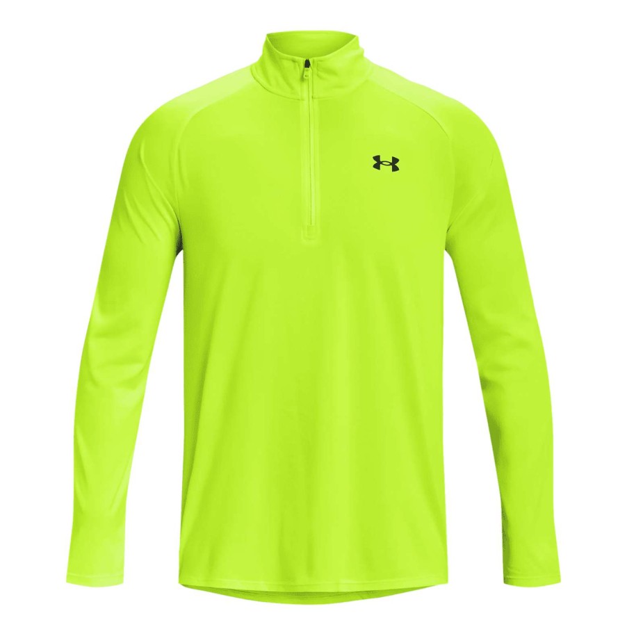 Mid Layers * | Under Armour Tech 2.0 Golf Pullover 1328495 Lime Surge/Black 369