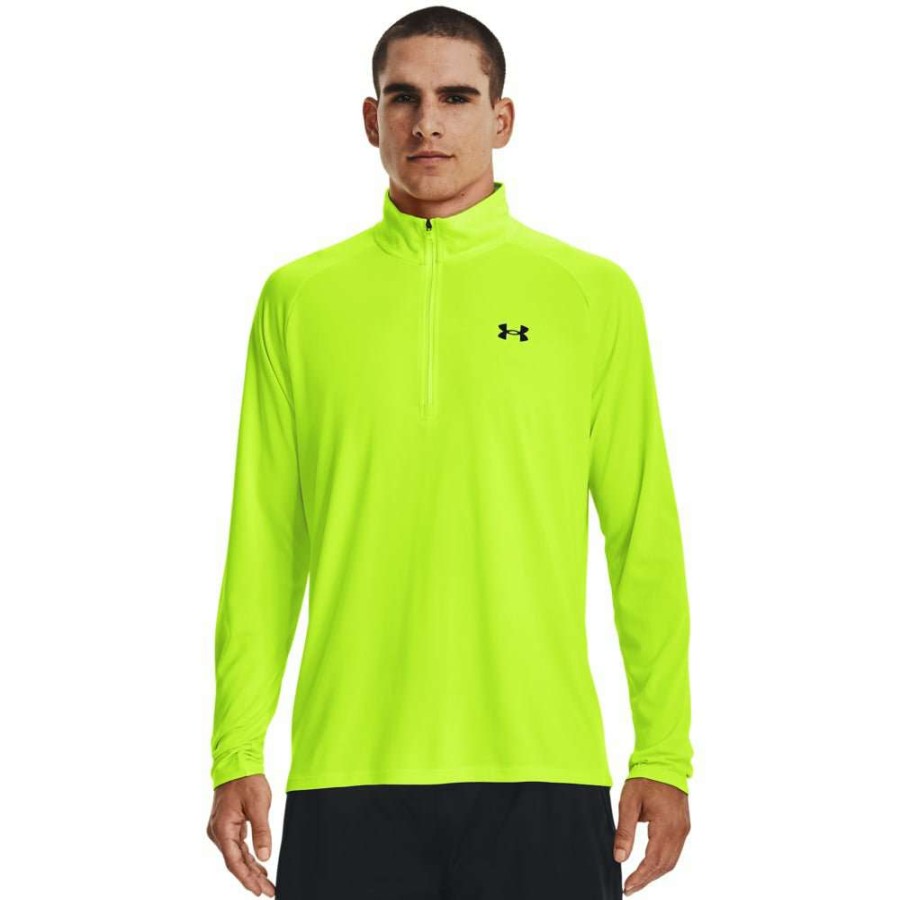 Mid Layers * | Under Armour Tech 2.0 Golf Pullover 1328495 Lime Surge/Black 369