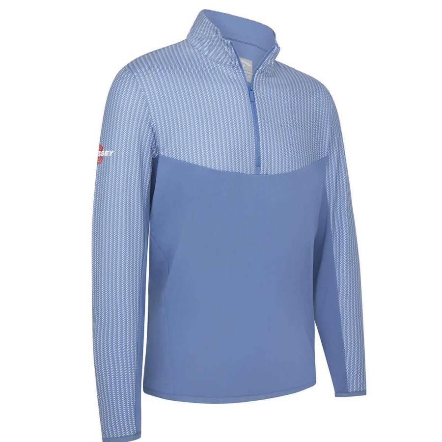 Mid Layers * | Callaway Odyssey Chill Out 1/4 Zip Golf Top Cgksb0B0 Blue Horizon 443