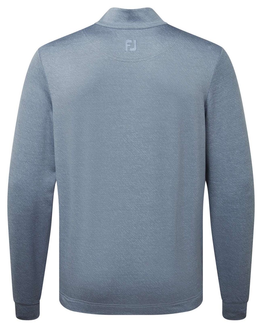 Mid Layers * | Footjoy Jacquard Chill Out Golf Pullover 88795 Bluestone