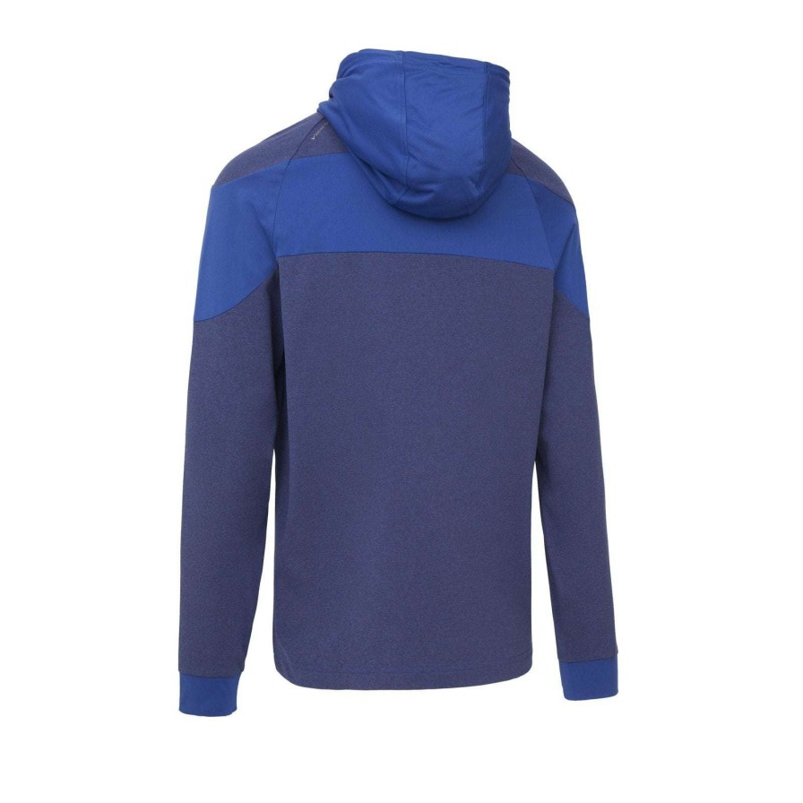 Mid Layers * | Callaway Mixed Media 1/4 Zip Golf Hoodie Cgkfc056 Mazarine Blue 434