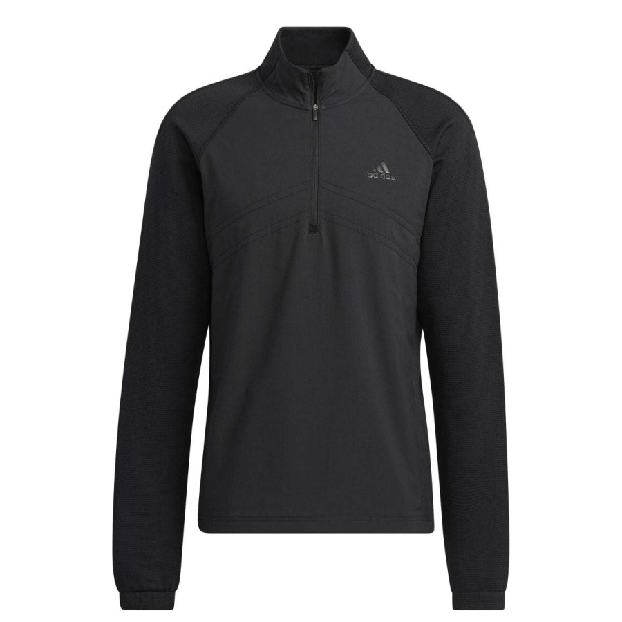 Mid Layers * | Adidas Statement 1/4 Zip Golf Mid Layer Ht1323 Black