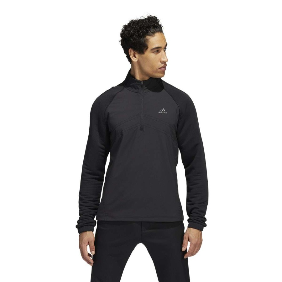 Mid Layers * | Adidas Statement 1/4 Zip Golf Mid Layer Ht1323 Black