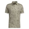 Shirts * | Adidas Jacquard Golf Polo Shirt Hs1118 Hemp/Black/Olive Strata