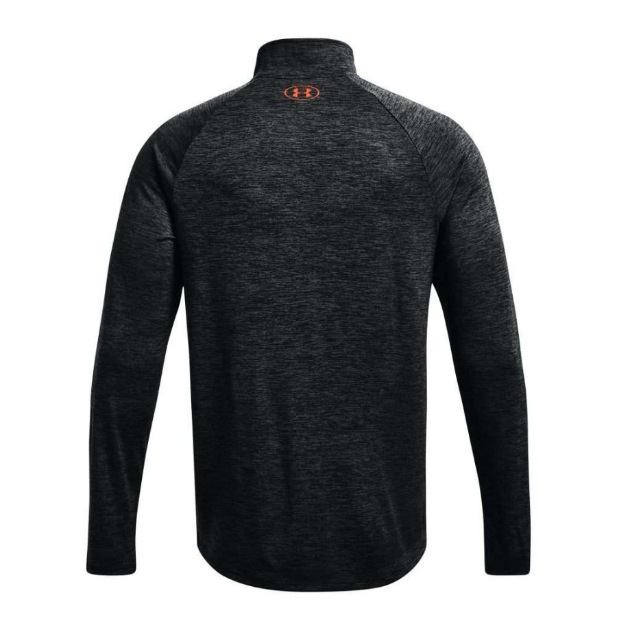 Mid Layers * | Under Armour Tech 2.0 Golf Pullover 1328495 Black/Blaze Orange 003