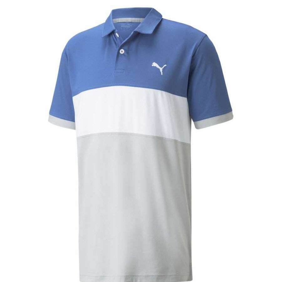 Shirts * | Puma Highway Golf Polo Shirt 532972 Bright Cobalt/High Rise 05