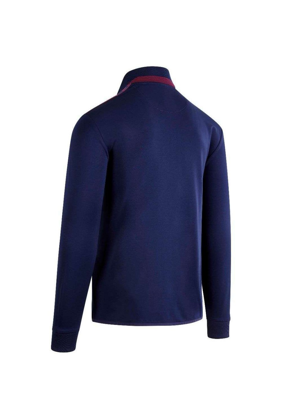 Mid Layers * | Callaway Digital Print Golf Pullover Cgksa0K4 Peacoat/Boudoir Red 410