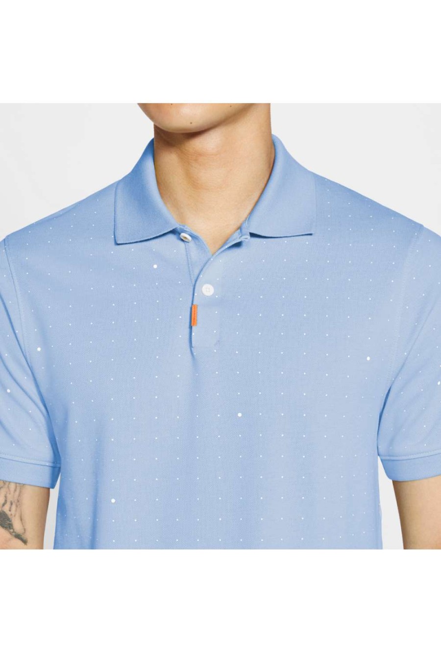 Shirts * | Nike The Space Dot Polo Golf Shirt Cu9359 Hydrogen Blue 407