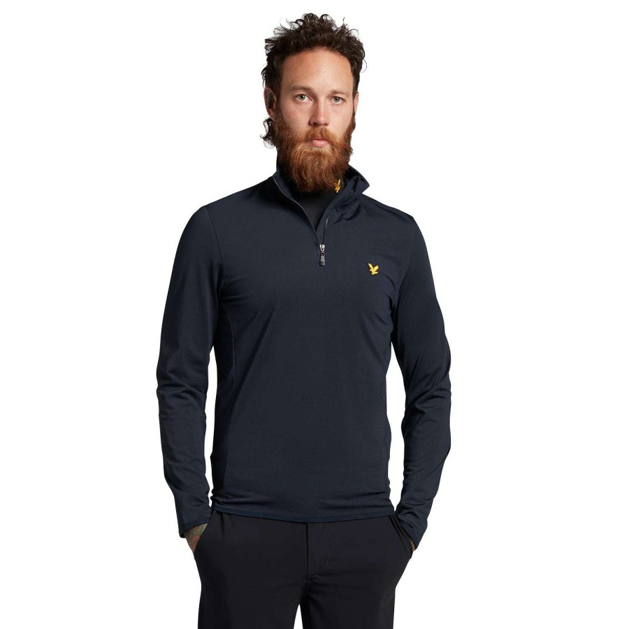 Mid Layers * | Lyle & Scott Tech Golf Mid Layer Ml1760G Dark Navy Z271