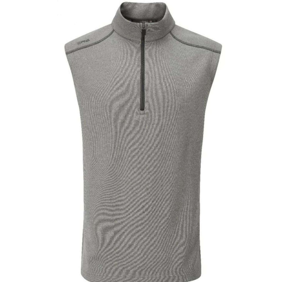 Mid Layers * | Ping Ramsey 1/2 Zip Golf Vest P03357 Ash Marl-A576