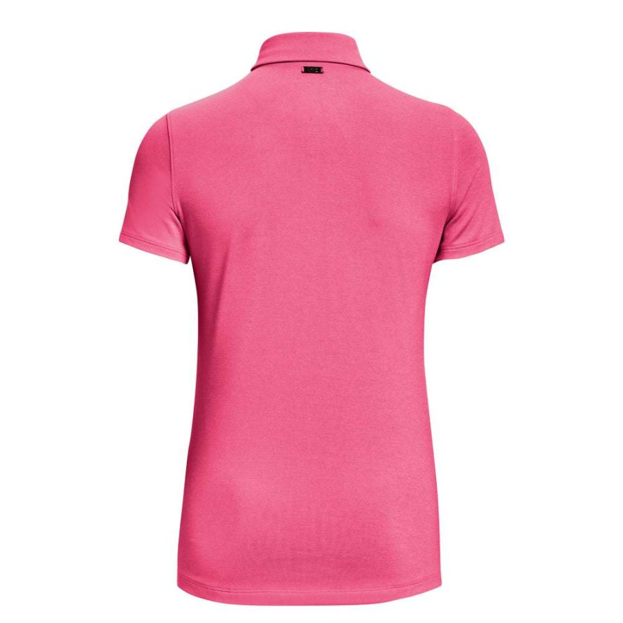 Polo Shirts * | Under Armour Ladies Zinger Golf Shirt 1363949 Pink Punk/Flamingo 640