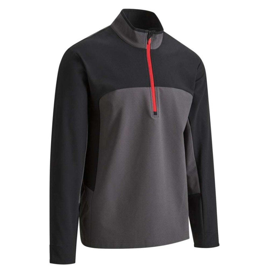 Mid Layers * | Callaway Stormfleece Lite Golf Mid Layer Cgrfb008 Caviar 002