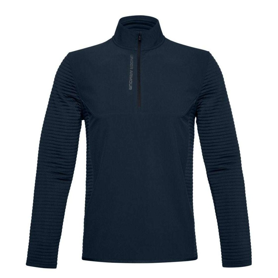 Mid Layers * | Under Armour Storm Evolution Daytona 1/2-Zip Golf Jacket 1360513 Navy 408