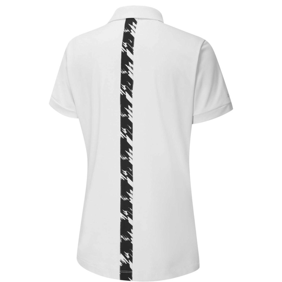 Polo Shirts * | Ping Ladies Etta Golf Polo Shirt P93560 Black/White 090