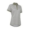 Polo Shirts * | Callaway Ladies Chev Printed Golf Polo Shirt Cgkfc070 Brilliant White 123