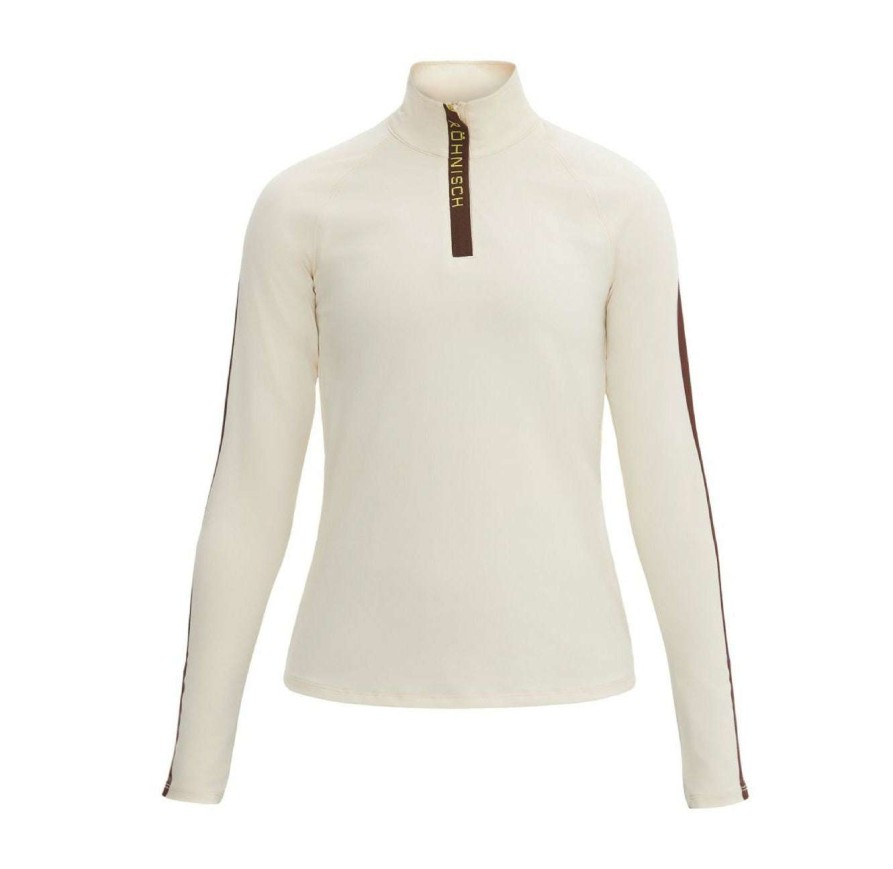 Polo Shirts * | Rohnisch Ladies Abby 1/2 Zip Golf Top 111289 White Swan S347