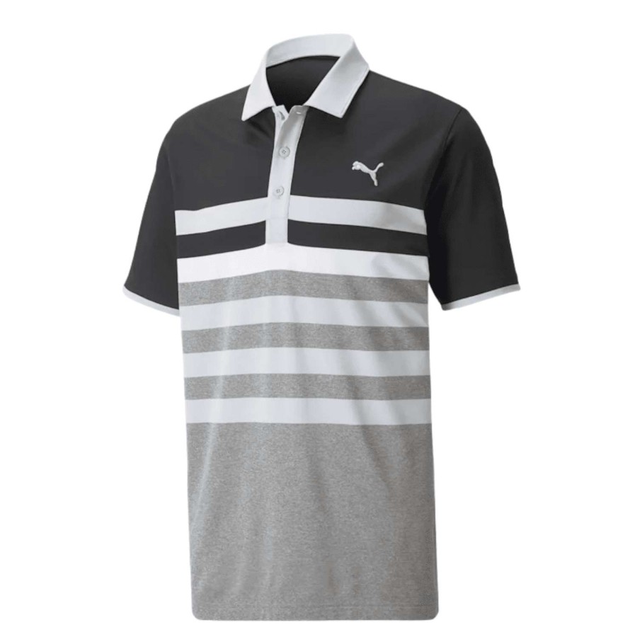 Shirts * | Puma Mattr One Way Golf Polo Shirt 599115 Quiet Shade/Puma Black 02