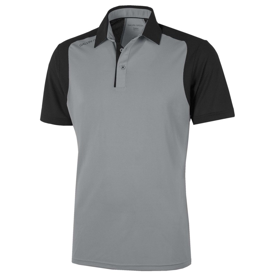 Shirts * | Galvin Green Massimo Golf Polo Shirt G1273 Sharkskin/Black 07