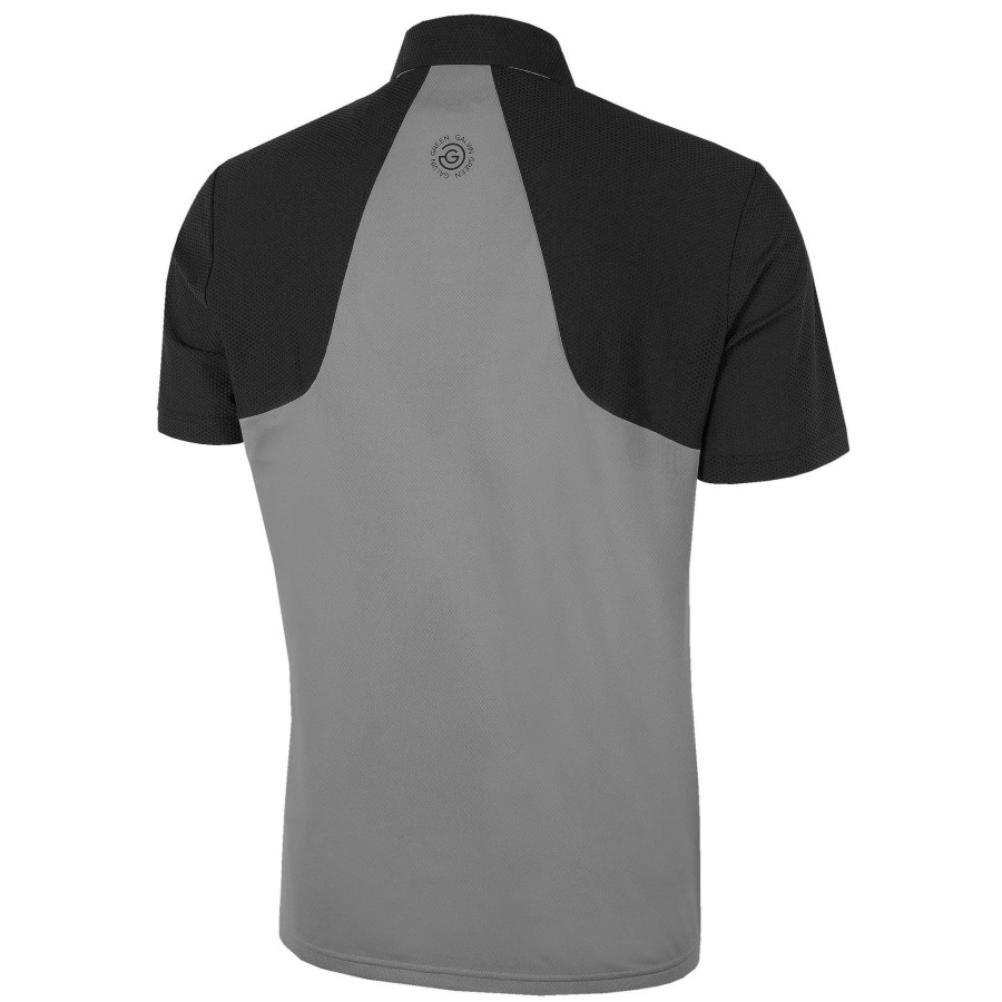 Shirts * | Galvin Green Massimo Golf Polo Shirt G1273 Sharkskin/Black 07