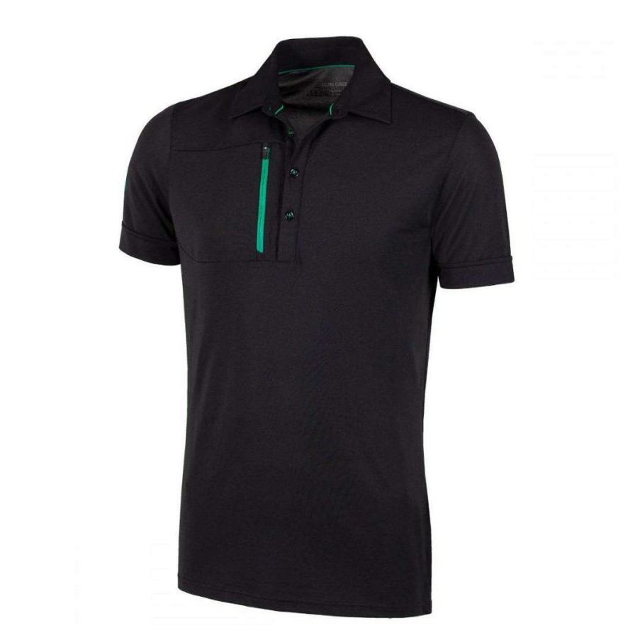 Shirts * | Galvin Green Morton V8+ Golf Shirt G1265 Black/Green 78