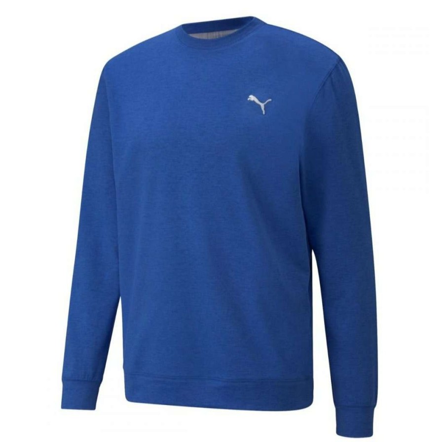 Mid Layers * | Puma Cloudspun Golf Crew Neck 597596 Mazarine Blue 16