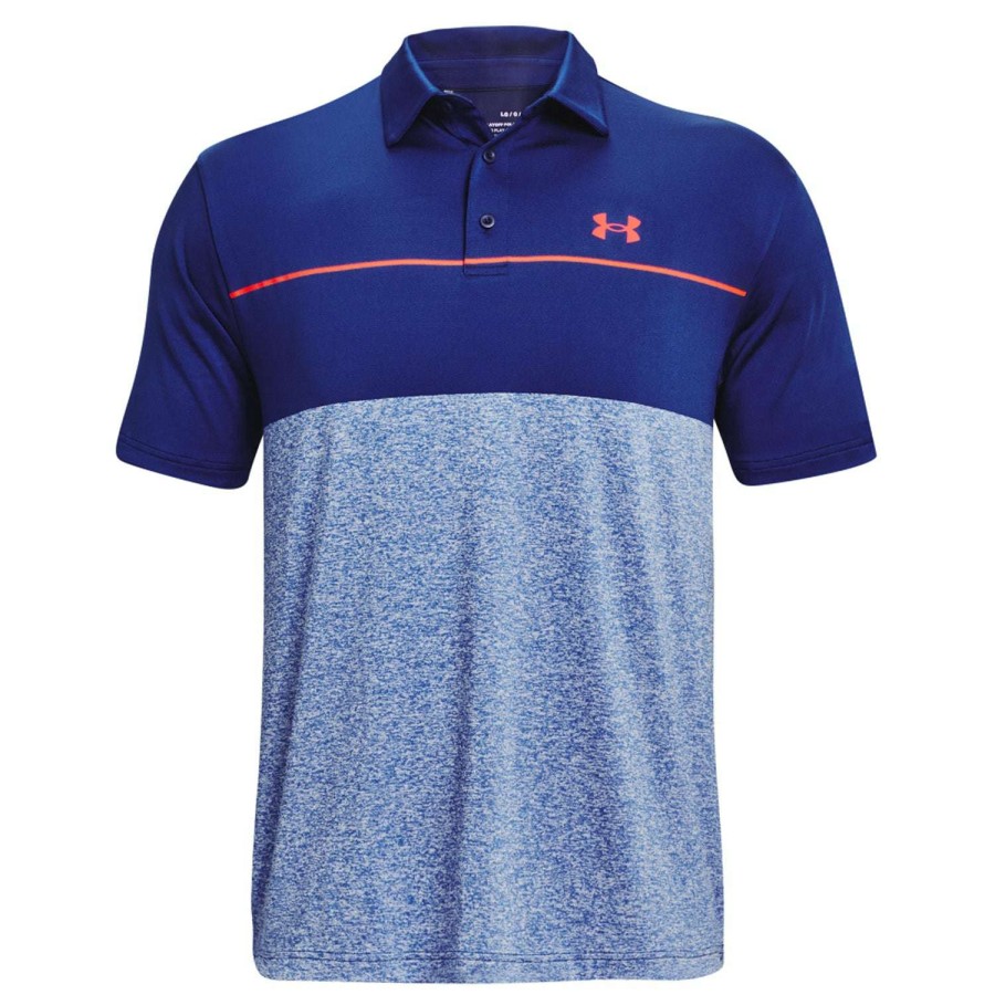 Shirts * | Under Armour Playoff 2.0 Golf Polo Shirt 1327037 Bauhaus Blue/Oxford Blue/Red 491