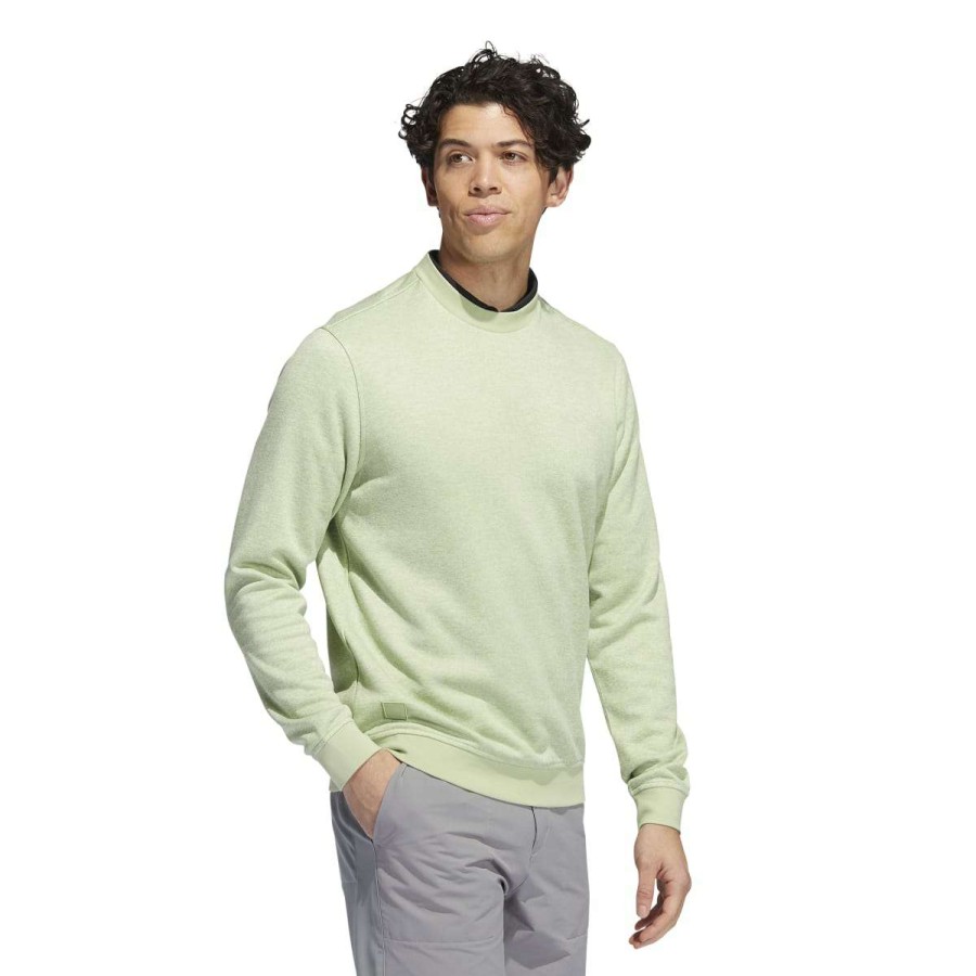 Mid Layers * | Adidas Go-To Crew Neck Golf Pullover Hg8836 Magic Lime