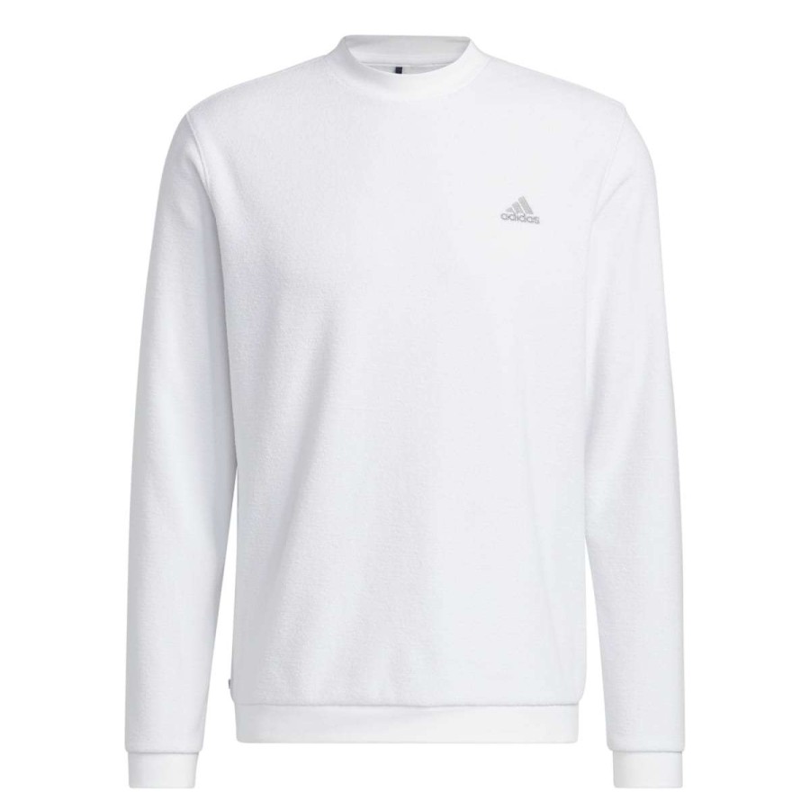 Mid Layers * | Adidas Core Crew Neck Golf Pullover Hf9133 White