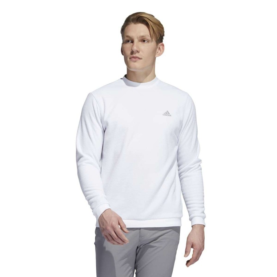 Mid Layers * | Adidas Core Crew Neck Golf Pullover Hf9133 White