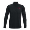 Mid Layers * | Under Armour Tech 2.0 Golf Pullover 1328495 Black/Beta Red 005