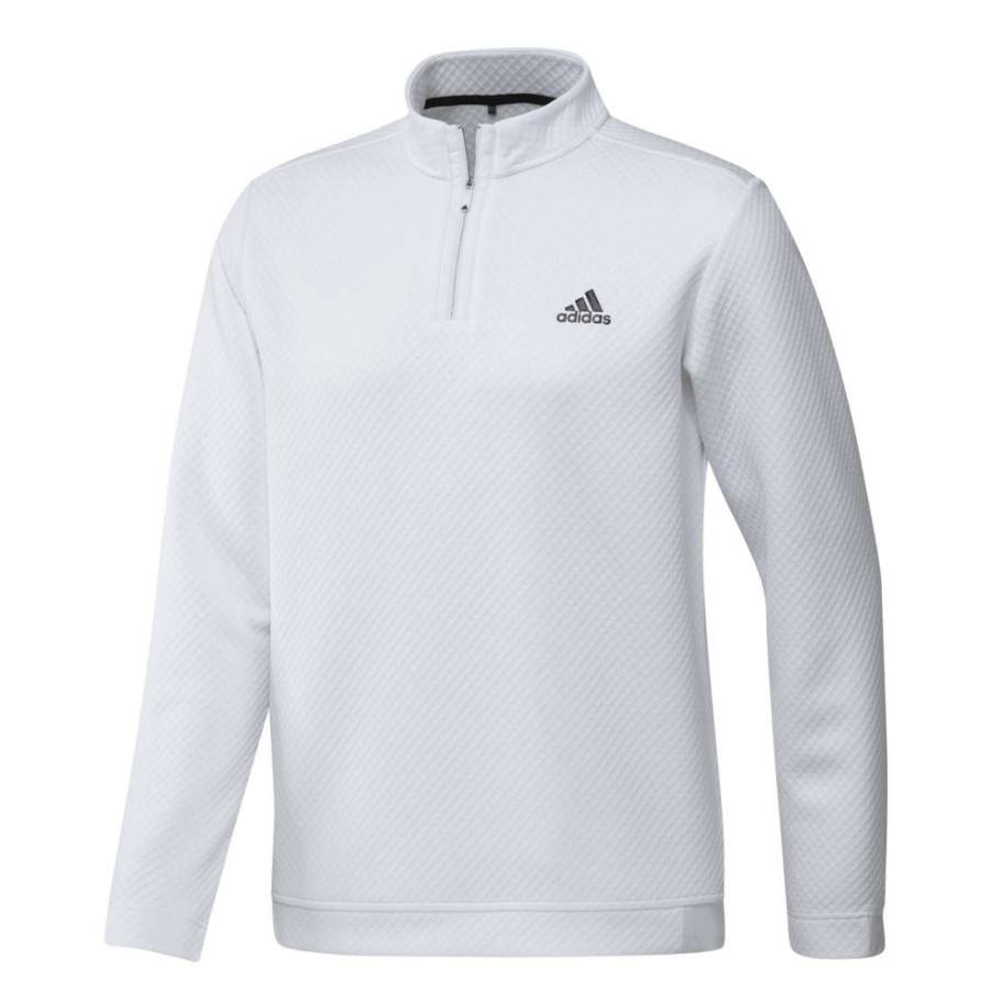 Mid Layers * | Adidas Primegreen Water-Resistant Golf Top Gu5090 White