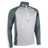 Mid Layers * | Sunderland Aspen Golf Mid Layer Sunmm39 Silver/Gunmetal/White