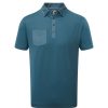 Shirts * | Footjoy Tonal Trim With Pocket Golf Shirt 88378 Ink