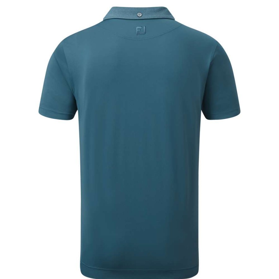 Shirts * | Footjoy Tonal Trim With Pocket Golf Shirt 88378 Ink