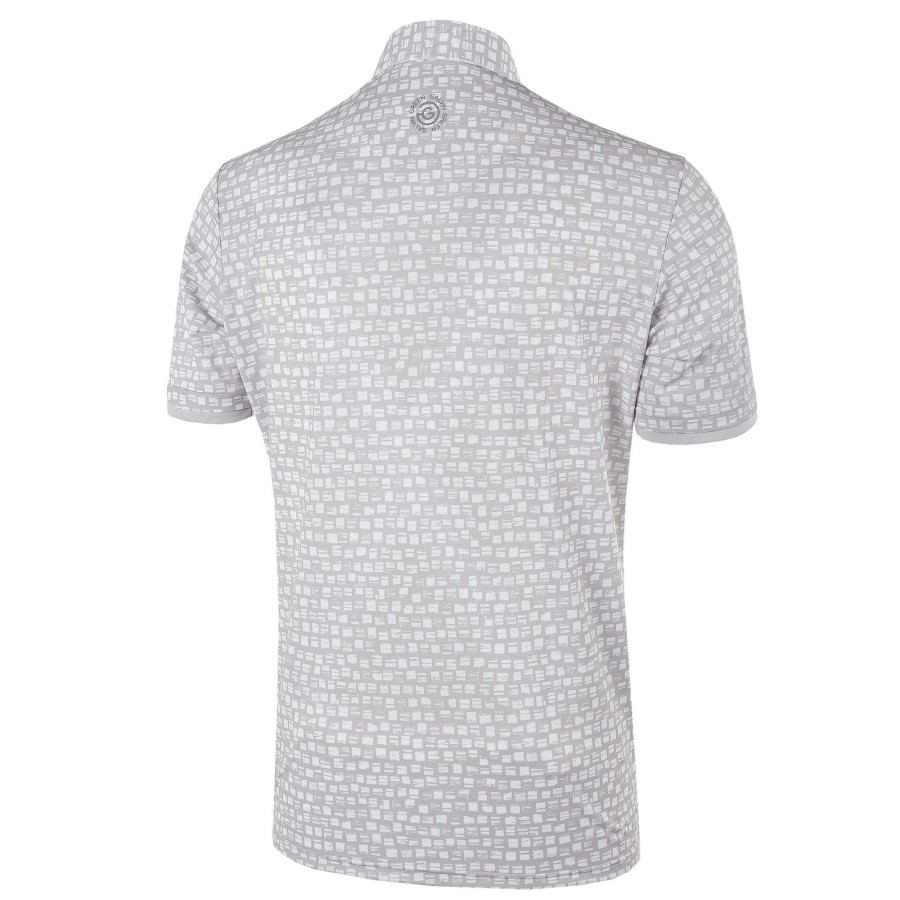 Shirts * | Galvin Green Mack V8+ Golf Shirt G1269 White/Cool Grey 01