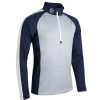 Mid Layers * | Sunderland Aspen Golf Mid Layer Sunmm39 Silver/Navy/White Svnw