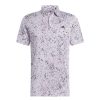 Shirts * | Adidas Jacquard Golf Polo Shirt Hs7610 White/Black/Lucid Fuchsia