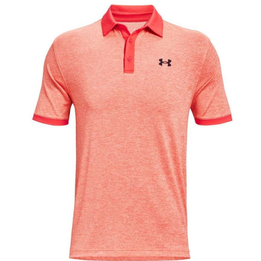 Shirts * | Under Armour Playoff 2.0 Heather Golf Polo Shirt 1367864 Rush Red/Rush Red Tint 820