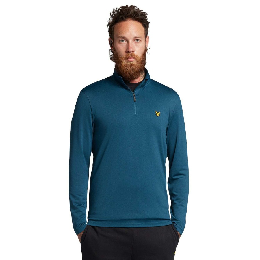 Mid Layers * | Lyle & Scott Stretch Golf Mid Layer Ml1660G Petrol 647