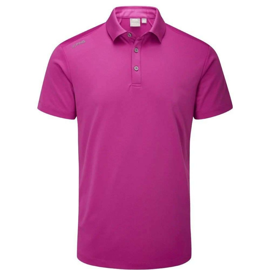 Shirts * | Ping Lindum Golf Polo Shirt P03464 Raspberry