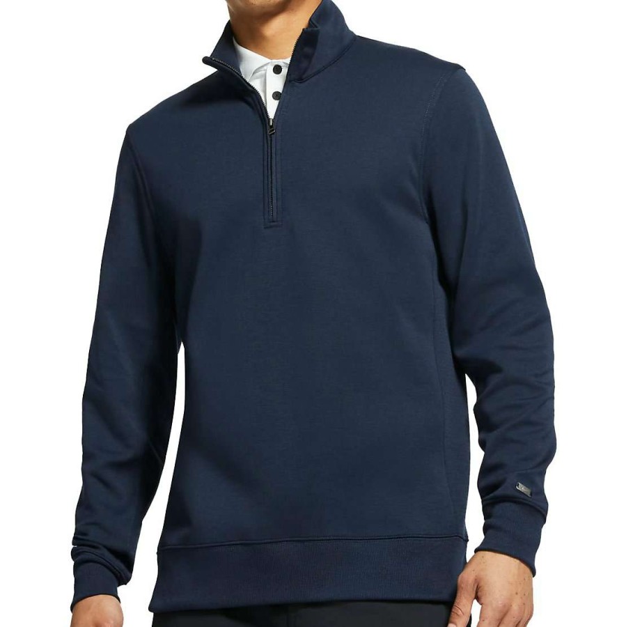 Mid Layers * | Nike Dry Player 1/2-Zip Golf Top Cu9826 Obsidian 451