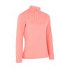 Polo Shirts * | Callaway Ladies Thermal Fleeceback Golf Polo Shirt Cgkfc077 Coral Paradise 694